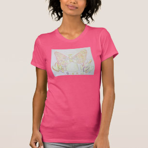 Engel des Shirts des benutzerdefinierten Herzens