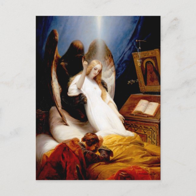 Engel des Todes durch Horace Vernet (1851) Postkarte (Vorderseite)