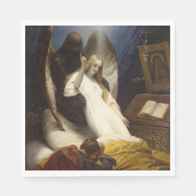 Engel des Todes (Gehe zum Himmel) (Horace Vernet) Serviette (Vorderseite)
