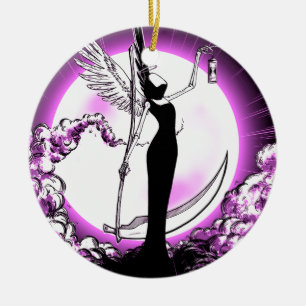 Engel des Todes Keramikornament