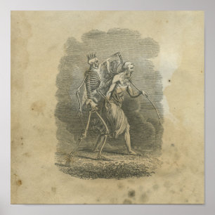 Engel des Todes mit Skelett Poster