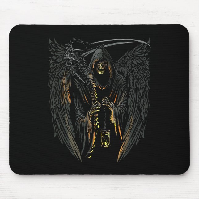 Engel des todgrimmigen Sensenmanns Beängstigender  Mousepad (Vorne)