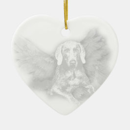 ENGEL DES WEIHNACHTENWEIMARANER KERAMIKORNAMENT