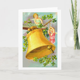 Engel, die eine Glocke läuten Feiertagskarte