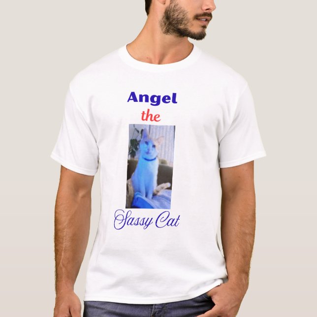 Engel die freche Katze T-Shirt (Vorderseite)