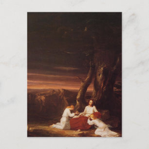 'Engel dienen Christus in der Wüste' Postkarte