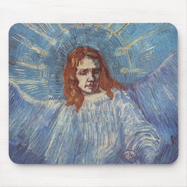 Engel durch Vincent van Gogh Mousepad (Vorne)