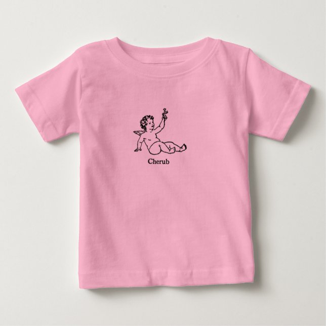 Engel-Engel mit Blume Baby T-shirt (Vorderseite)