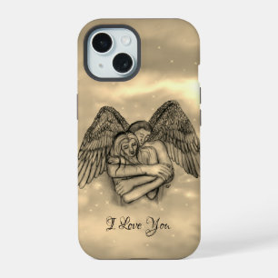 Engel Eros in Liebe , ich liebe dich iPhone 15 Hülle