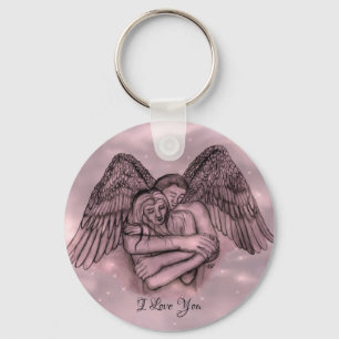 Engel Eros in Liebe , ich liebe dich Schlüsselanhänger