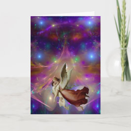 Engel erwarten Gruß-Karte Karte