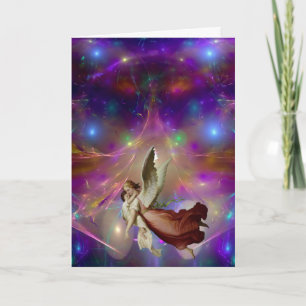 Engel erwarten Gruß-Karte Karte