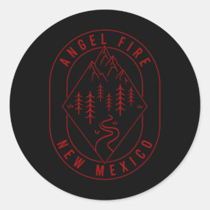 Engel Feuerberge New Mexico Wandern Outdoor Mi Runder Aufkleber