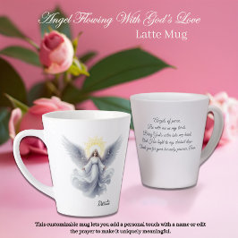 Engel fliegt mit Gottes Liebe Milchtasse