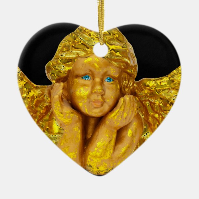 Engel für Weihnachten Keramik Ornament (Vorne)