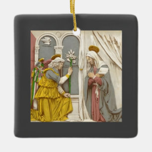 Engel Gabriel Die Verkündigung an Maria Keramikornament