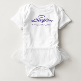 Engel Girls Name & Bedeutung Engel Flügel lila Baby Strampler