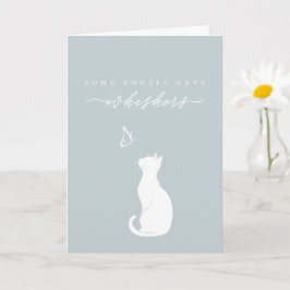 Engel haben Schnurrhaare Dusty Blue Katze Verlust  Karte