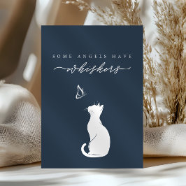 Engel haben Schnurrhaare Navy Blau Katze Verlust M Karte