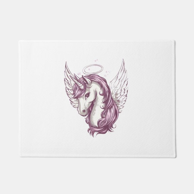 Engel Halo Einhorn (1) Fußmatte (Vorderseite)