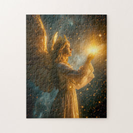 Engel hält einen strahlenden Stern Puzzle