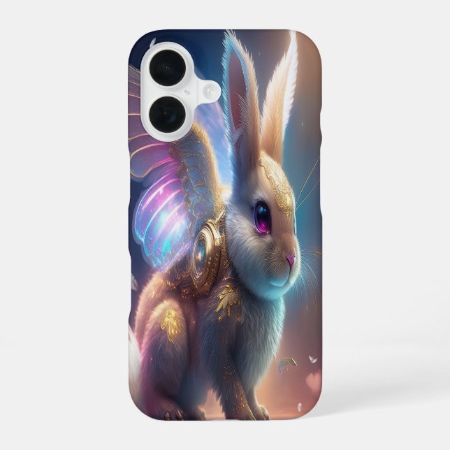Engel-Häschen iPhone 16 Hülle (Rückseite)