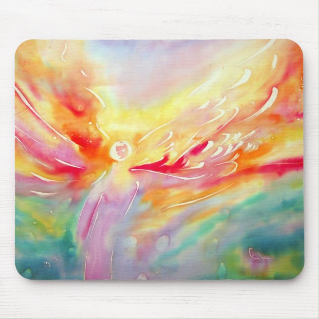 Engel Himmels-Aura-in der Silk Mousepad (Vorne)