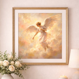 Engel-Illustration Sanfte Himmlische Malerei Poster