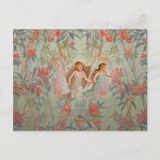 Engel im Garten Postkarte (Vorderseite)