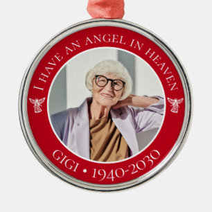 Engel im Himmel Gigi Erinnerungsfoto Ornament Aus Metall