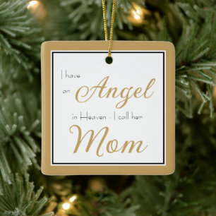 Engel im Himmel Mamma Gedenkfotos Keramikornament