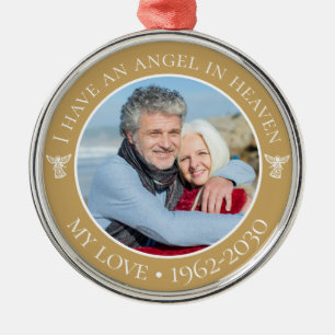 Engel im Himmel Mein Liebes-Gedenkfoto Ornament Aus Metall