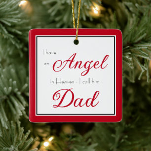Engel im Himmel Papa Gedenkfotos Keramikornament