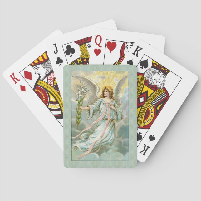 Engel in Blau Spielkarten (Rückseite)