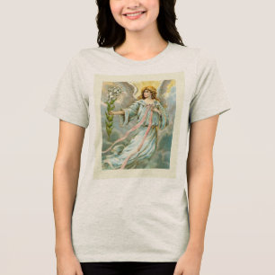 Engel in Blau Tri-Blend Shirt