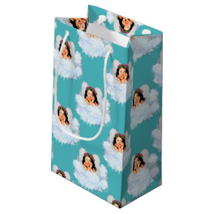Engel in den Wolken 2-Lt Aquamarin-GIFT-BAG Kleine Geschenktüte
