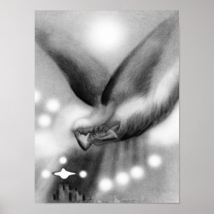 Engel in der Nacht Kunst Poster