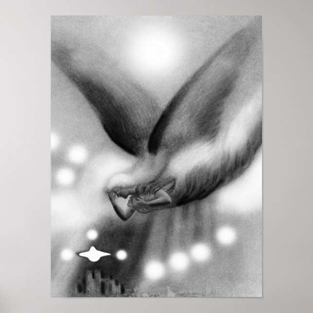 Engel in der Nacht Poster (Vorne)