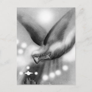 Engel in der Nacht Postkarte