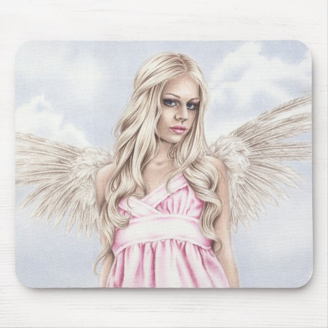 Engel in rosa Mousepad (Vorne)