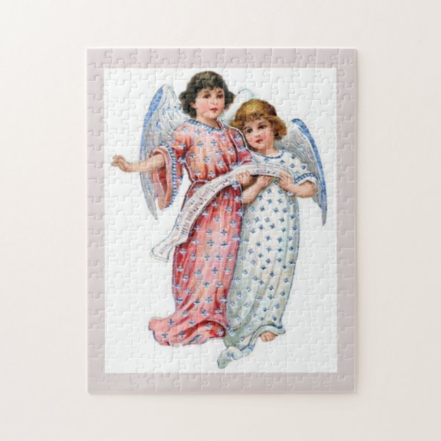 Engel in Rosa und Blau  Puzzle (Vertikal)
