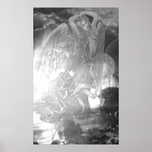 Engel in Schwarz und Weiß Poster
