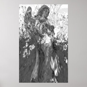 Engel in Schwarz und Weiß Poster