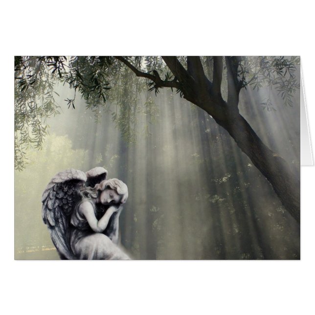 Engel in Sun's Rays Card (Vorderseite (Horizontal))