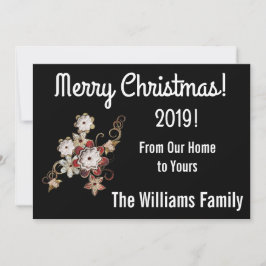 Engel, Juwelen und funkelnde Blume Weihnachtskarte Dankeskarte