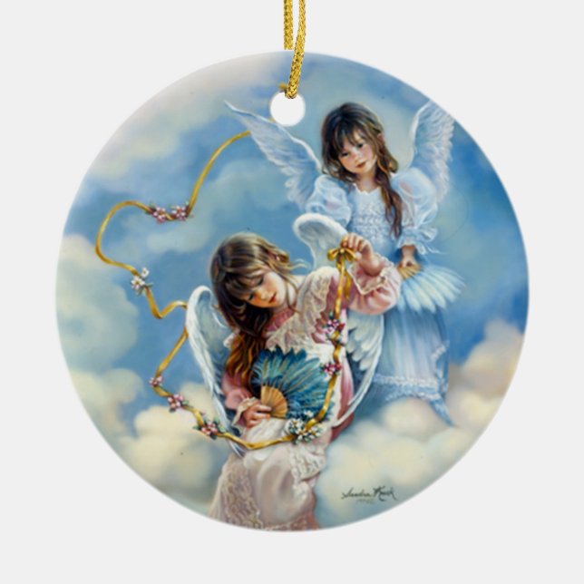 Engel Keramik Ornament (Vorne)