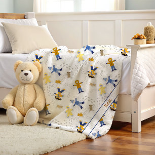 Engel Kinder und Haustiere / mit Namen Fleecedecke