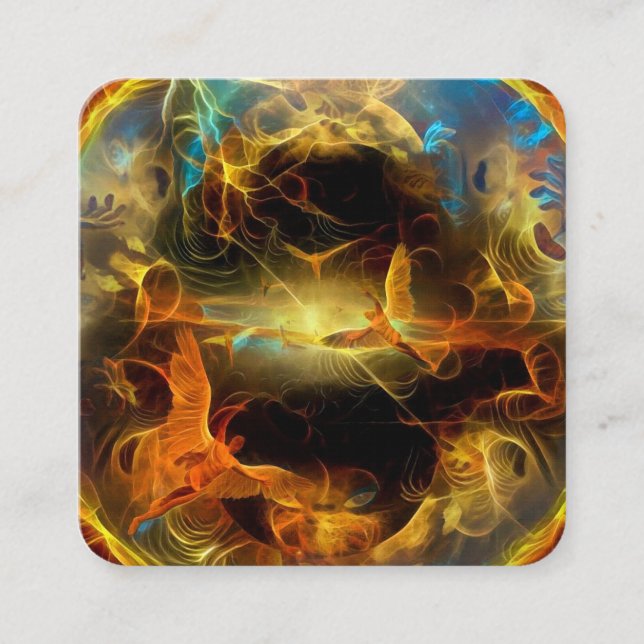 Engel kommen quadratische visitenkarte (Vorderseite)