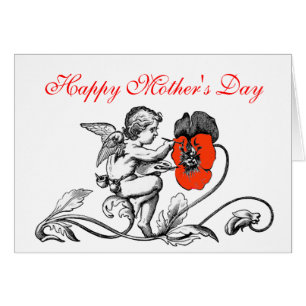 ENGEL MALT EINE ROTE BLUME MUTTERTAG