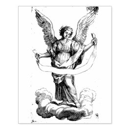 Engel mit Banderole-Kautschuk-Briefmarke Gummistempel